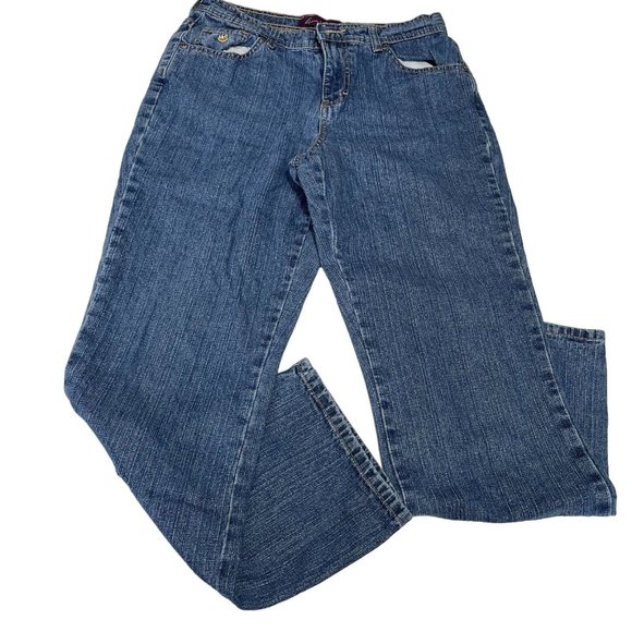Gloria Vanderbilt Denim - Gloria Vanderbilt Pants Women Blue Denim Jeans Size 8 hip and wide leg 5 pockets